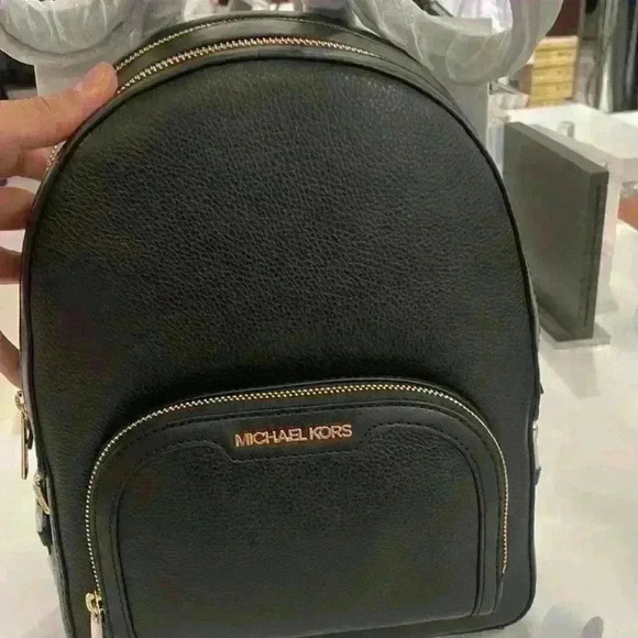 Michael Kors Backpack Jaycee Medium Leather Backpack Black main image 5